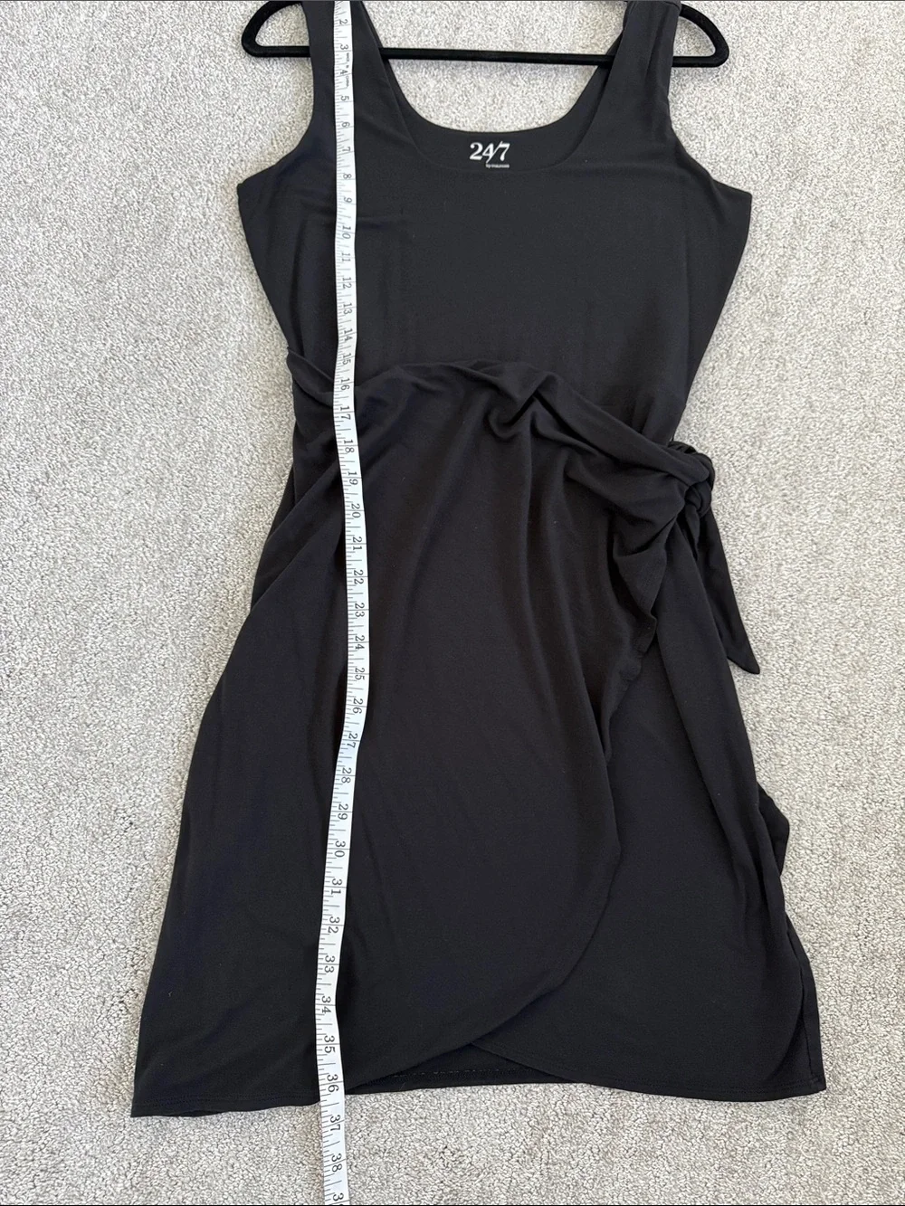 Little Black Tank Dress with Wrap Skirt - Picture 6 of 9